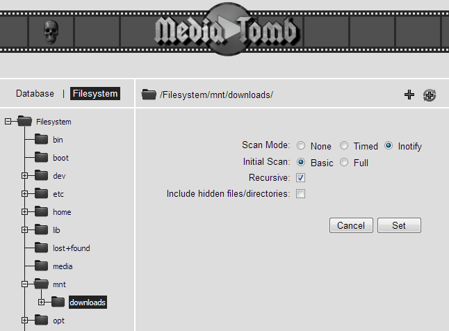 Mediatomb screenshot